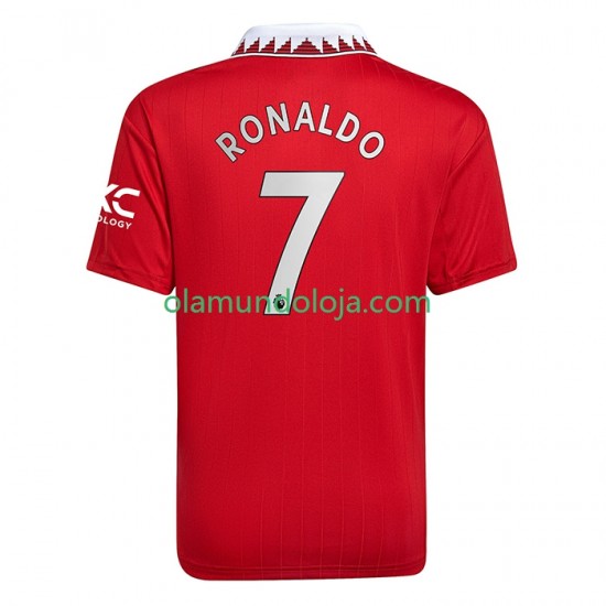 Camisola Manchester United Cristiano Ronaldo 7 Homem Equipamento Primeiro 2022-2023 Manga Curta